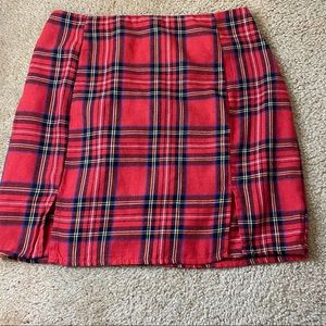 plaid mini skirt
